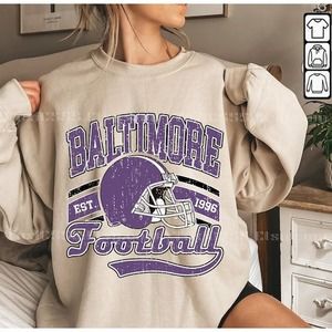 Baltimore Football Sweatshirt, Vintage Style Football Sweatshirt For Game Day